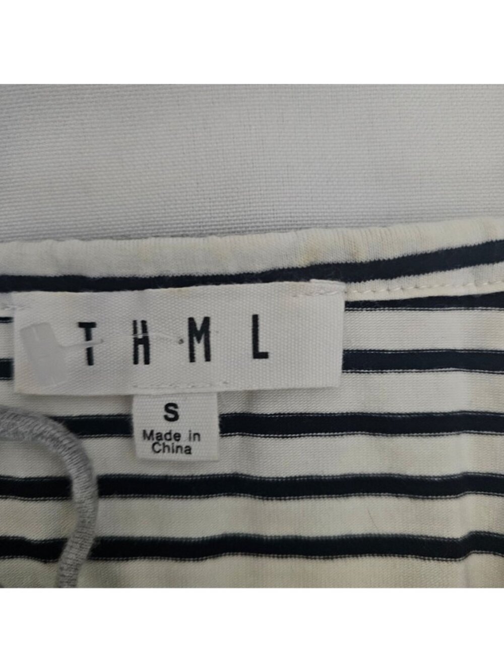 THML Striped Color Block Adjustable Tie Neck Halter Mini Dress Women's Small - Picture 5 of 11